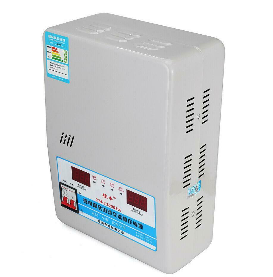 Automatic 15KW Voltage Stabilizer AC Regulator Power Supply 120-270V to 220V