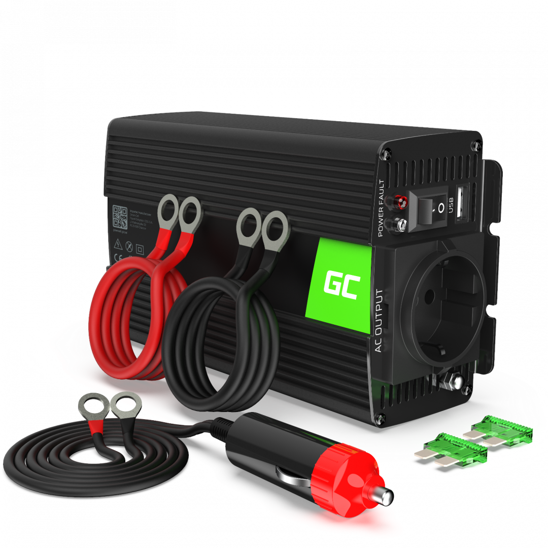 GC 300W/600W Voltage Converter Inverter 24V to 230V Power Inverter USB EU STOCK