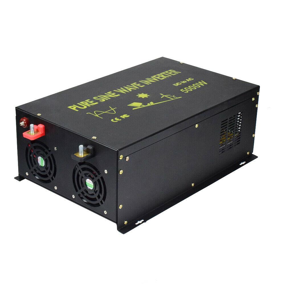 12V/24V/48V DC to 220V/240V AC 50HZ 5000W Off Grid Pure Sine Wave Power Inverter