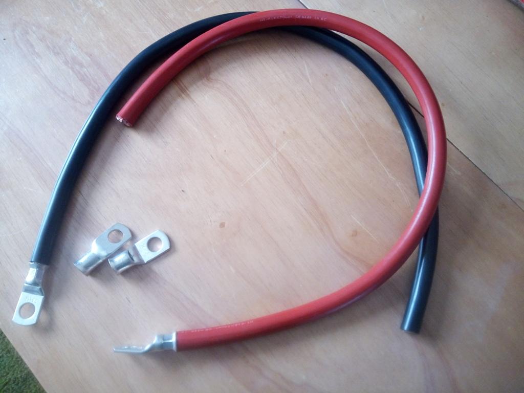 Black and Red 70mm flexible welding cable plus 4 Copper Tube 70mm  12mm Lug Battery Starter Cable Welding Crimp Terminal Ring