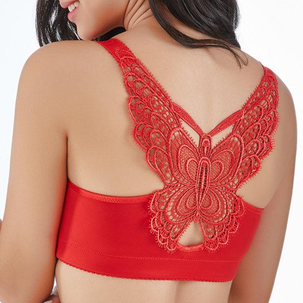 Butterfly Embroidery Front Closure Wireless Adjustable Gather Soft Bras for sale in Nigeria