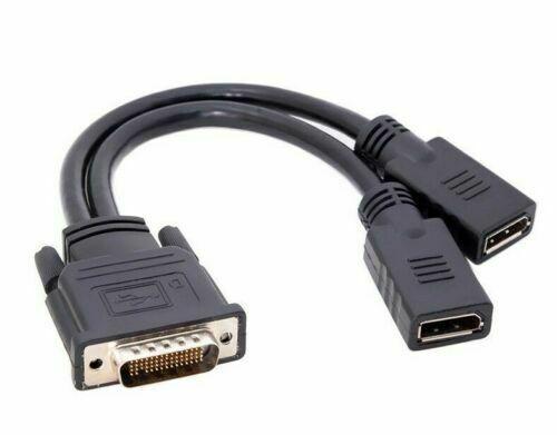 DMS-59 Pin Male to Dual DP Displayport Female Splitter Extension Cable Adapter