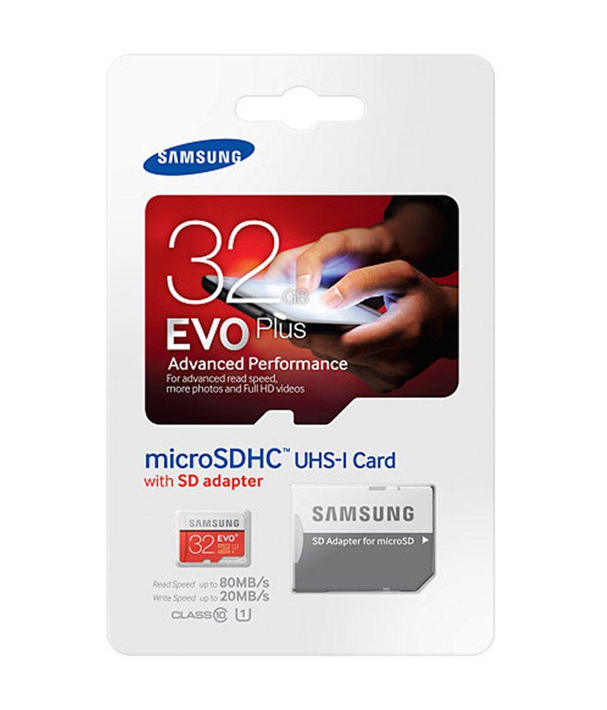 Samsung 32GB micro SD card SDHC memory card Class 10 with adapter EVO+ UHS-1 TF