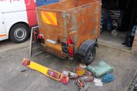 Car & Camping Trailer with Cover and ratchet strap