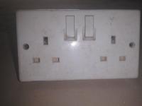 CRABTREE DOUBLE GANG WALL SOCKET 13A