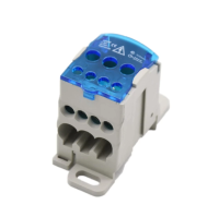 Electrical Wire Block terminal  - Wire splitter, - one in six out Din Rail Distribution Box